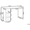 Beliani Rašomasis stalas DESE rudas/baltas 120 cm 60 cm