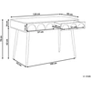 Beliani Rašomasis stalas ESLANE, baltas, 120 cm x 60 cm