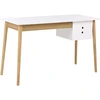 Beliani Rašomasis stalas FENESTRA šviesiai rudos / baltos spalvos 120 cm 50 cm
