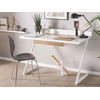 Beliani Rašomasis stalas FOCUS baltas 120 cm 60 cm su stalčiais