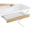 Beliani Rašomasis stalas FOCUS baltas 120 cm 60 cm su stalčiais