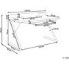 Beliani Rašomasis stalas FOCUS baltas 120 cm 60 cm su stalčiais