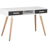 Beliani Rašomasis stalas FRISCO 120 × 45 cm su stalčiais, pilkas
