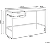 Beliani Rašomasis stalas OCATE baltas 120 cm 60 cm