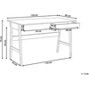Beliani Rašomasis stalas THESLAY šviesiai rudos / baltos spalvos 120 cm 60 cm