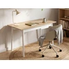 Beliani Rašomasis stalas VITRION šviesiai rudas/baltas 120 cm 60 cm