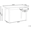 Beliani Rašomasis stalas VITRION šviesiai rudas/baltas 120 cm 60 cm