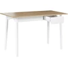 Beliani Rašomasis stalas VITRION šviesiai rudas/baltas 120 cm 60 cm
