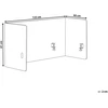 Beliani Rašomojo stalo pertvara SOLOA 210 x 61 cm pilka