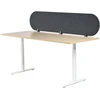 Beliani Rašomojo stalo pertvara SPARKY 180 x 40 cm tamsiai pilka