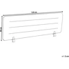 Beliani Rašomojo stalo pertvara ZIGGY 120 x 40 cm tamsiai pilka