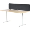 Beliani Rašomojo stalo pertvara ZIGGY 180 x 40 cm Tamsiai pilka