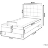Beliani Reguliuojama lova DUKE 80 x 200 cm, boucle audinys, balta