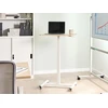 Beliani Reguliuojamas nešiojamojo kompiuterio stalas ACADEMIA šviesiai rudas/ baltas 65 cm 48 cm