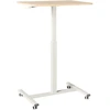 Beliani Reguliuojamas nešiojamojo kompiuterio stalas ACADEMIA šviesiai rudas/ baltas 65 cm 48 cm