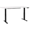 Beliani Reguliuojamo aukščio stalas DESTINES baltas/juodas 160 cm 72 cm