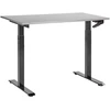 Beliani Reguliuojamo aukščio stalas DESTINES Pilka/ juoda 120 cm 72 cm