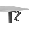 Beliani Reguliuojamo aukščio stalas DESTINES Pilka/ juoda 120 cm 72 cm