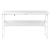 Beliani Reguliuojamo stalviršio braižymo stalas ORAN baltas 140 cm 60 cm