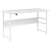 Beliani Reguliuojamo stalviršio braižymo stalas ORAN baltas 140 cm 60 cm