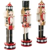 Beliani „RICKLEAN“ dekoracinių figūrėlių rinkinys riešutų gliaudytojai 30 cm red / baltas
