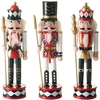 Beliani „RICKLEAN“ dekoracinių figūrėlių rinkinys riešutų gliaudytojai 30 cm red / baltas