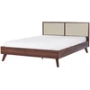 Beliani Rotango lova MONPAZIER 180 x 200 cm tamsiai ruda