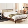 Beliani Rotango lova MONPAZIER 180 x 200 cm tamsiai ruda
