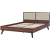 Beliani Rotango lova MONPAZIER 180 x 200 cm tamsiai ruda
