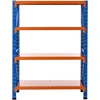 Beliani Sandėliavimo lentyna FIUGGI metalinė 200 cm 150 cm oranžinė