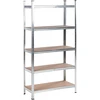 Beliani Sandėliavimo lentyna XITTA Metal 180 cm 90 cm Sidabrinė