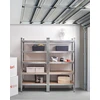 Beliani Sandėliavimo lentyna XITTA Metal 150 cm 75 cm Sidabrinė