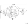 Beliani Sieninė dekoracija TANTALUM gėlė, metalinė, 59 cm, auksinė