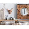 Beliani Sieninė figūrėlė Byk BULL HEAD iš tikmedžio medienos 34 cm ruda