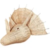 Beliani Sieninis dekoras Dinozauras BIOKO Rattan 44 cm Natūralus