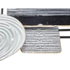 Beliani Sieninis dekoras OVAR Metal 50 cm pilkas