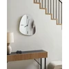 Beliani Sieninis laikrodis ALMANSA 45 cm, sidabrinis