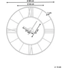 Beliani Sieninis laikrodis BLAMERE 80 cm, metalinis, auksinis