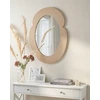 Beliani Sieninis veidrodis ALVENA 60 cm 80 cm smėlio spalvos