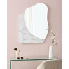 Beliani Sieninis veidrodis ARVERT 60 cm 80 cm, baltas marmuras