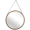 Beliani Sieninis veidrodis AUTUN 60 cm metalinis auksinis