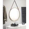 Beliani Sieninis veidrodis AUTUN 60 cm metalinis auksinis