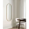 Beliani Sieninis veidrodis AZEVILLE 46 cm 122 cm metalinis auksinis