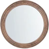 Beliani Sieninis veidrodis BANNE 80 cm, paulovnijos mediena, rudas