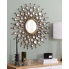 Beliani Sieninis veidrodis BLOIS 70 cm Metalinis auksinis