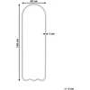 Beliani Sieninis veidrodis BUSSY 45 cm 145 cm metalinis, kreminės spalvos