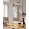 Beliani Sieninis veidrodis CALMONT 60 cm 120 cm stiklas juodas