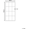 Beliani Sieninis veidrodis CALMONT 60 cm 120 cm stiklas juodas