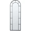 Beliani Sieninis veidrodis CROSSES 60 cm 170 cm metalinis juodas
