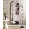 Beliani Sieninis veidrodis CROSSES 60 cm 170 cm metalinis juodas